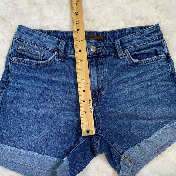 Joe’s Jeans Womens Mid Rise Midi Cuffed Hem Jean Shorts Size 28 Dark Wash Denim - Picture 10 of 10